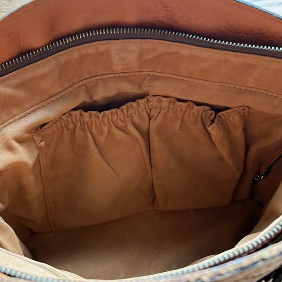 Patricia Nash Zorita Leather Tooled Shoulder Bag Western Boho A27 - Picture 12 of 13